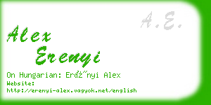 alex erenyi business card